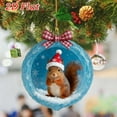 thumbnail image 2 of Adornos de animales del bosque en forma de corazón, acogedores adornos navideños de bosque para árbol de Navidad, decoración personalizada de piñas de pino, adorno colgante de criatura del bosque, re, 2 of 4