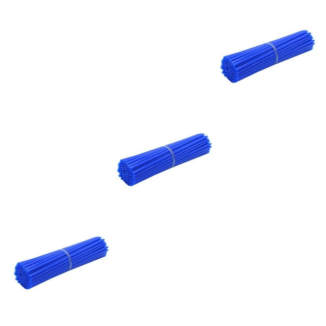 pitrice 72 Pcs/Pack Protège-Rayons de Roue de Vélo 17cm Peaux Colorées pour Jantes de Cyclisme Couvre-Jantes de Route Kit de Protection de Vélo de Route Protection de Moto Bleu 3Ensemble