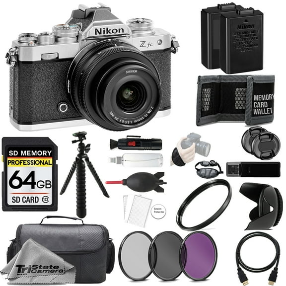 Nikon Zfc Mirrorless Camera with 16-50mm Lens  64GB   Extra Battery  3 PC Filter- Accessory Kit