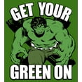 thumbnail image 2 of Men's Marvel St. Patrick's Day Hulk Green On  Graphic Tee Kelly Green Large, 2 of 5