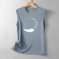 thumbnail image 5 of OKBOP Sleeveless Ladies Tops Clearance Gray Crew Neck Graphic Tank Tops Shirts for Women, 5 of 5