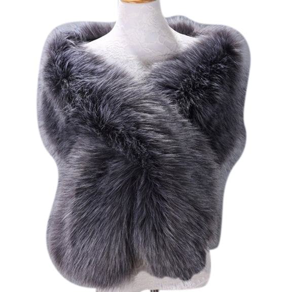 Faux fur Capes for Women Bridal Scarves Bridal Shawl Warm Wrap Stoles for Wedding Dresses