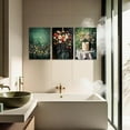 thumbnail image 2 of Hieng 3 Pieces Bathroom Wall Art Rolls Paper Shower Floral Canvas Prints Moody Green Wildflowers Pictures Vintage Botanical Paintings for Toilet Decor Unframed, 2 of 6