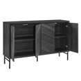 thumbnail image 3 of Console Entry Table Sideboard Cabinet, Black, Wood, Living Kitchen Cafe Bistro Hospitality Restaurant, Modern Contemporary HB34713, 3 of 12
