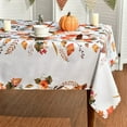 thumbnail image 2 of Maple Pumpkin Sunflower Fall Tablecloth 60x84 Inch, Autumn Thanksgiving Vintage Washable Table Cover for Party Picnic Dinner Decor, 2 of 6