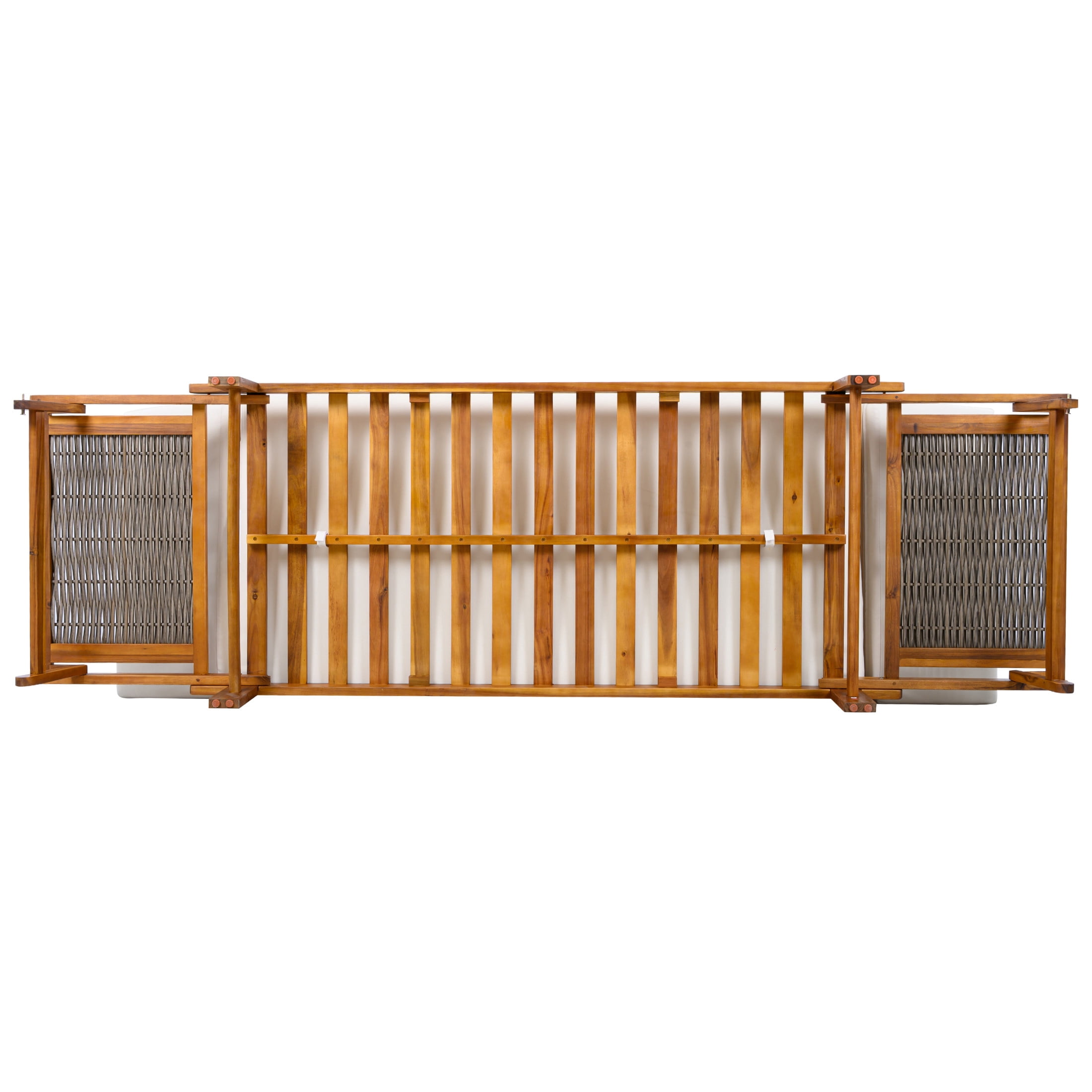 Christopher Knight Home 94.41" Outdoor Daybed with Adjustable Armrests, Teak and Cream