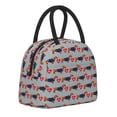 thumbnail image 2 of Vsdgher Insulated Lunch Bag Simple Bento Cooler Bag Lunch Tote Bag , Suitable for picnics, school, work (Dachshund Dog Heart Print ), 2 of 5