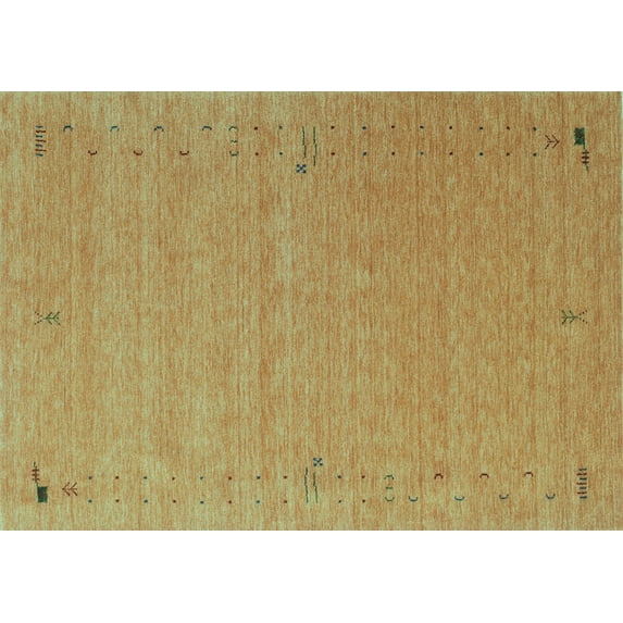 Ahgly Company Indoor Rectangle Abstract Light Blue Contemporary Area Rugs, 3' x 5'