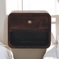 thumbnail image 2 of Artisan Furniture Solid Wood Mini Curved California Walnut Wall Mounted Bedside with Open Slot, 2 of 9
