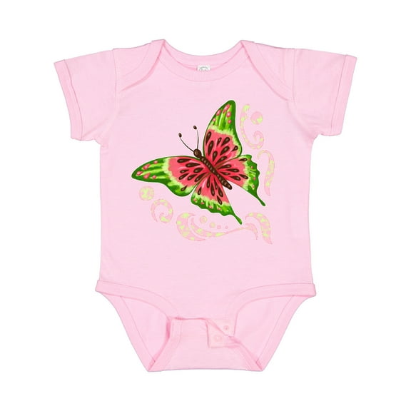 Inktastic Watermelon Butterfly Boys or Girls Baby Bodysuit