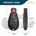 thumbnail image 3 of AKS KEYS Aftermarket Compatible with RAM 2013 - 2021 Fobik Key 4B GQ4-53T (10 Pack), 3 of 6