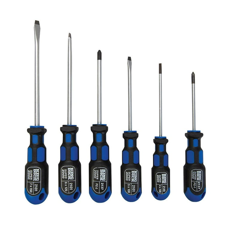 King Dick - Screwdriver Set 6pce - Slotted / PZ - Walmart.com