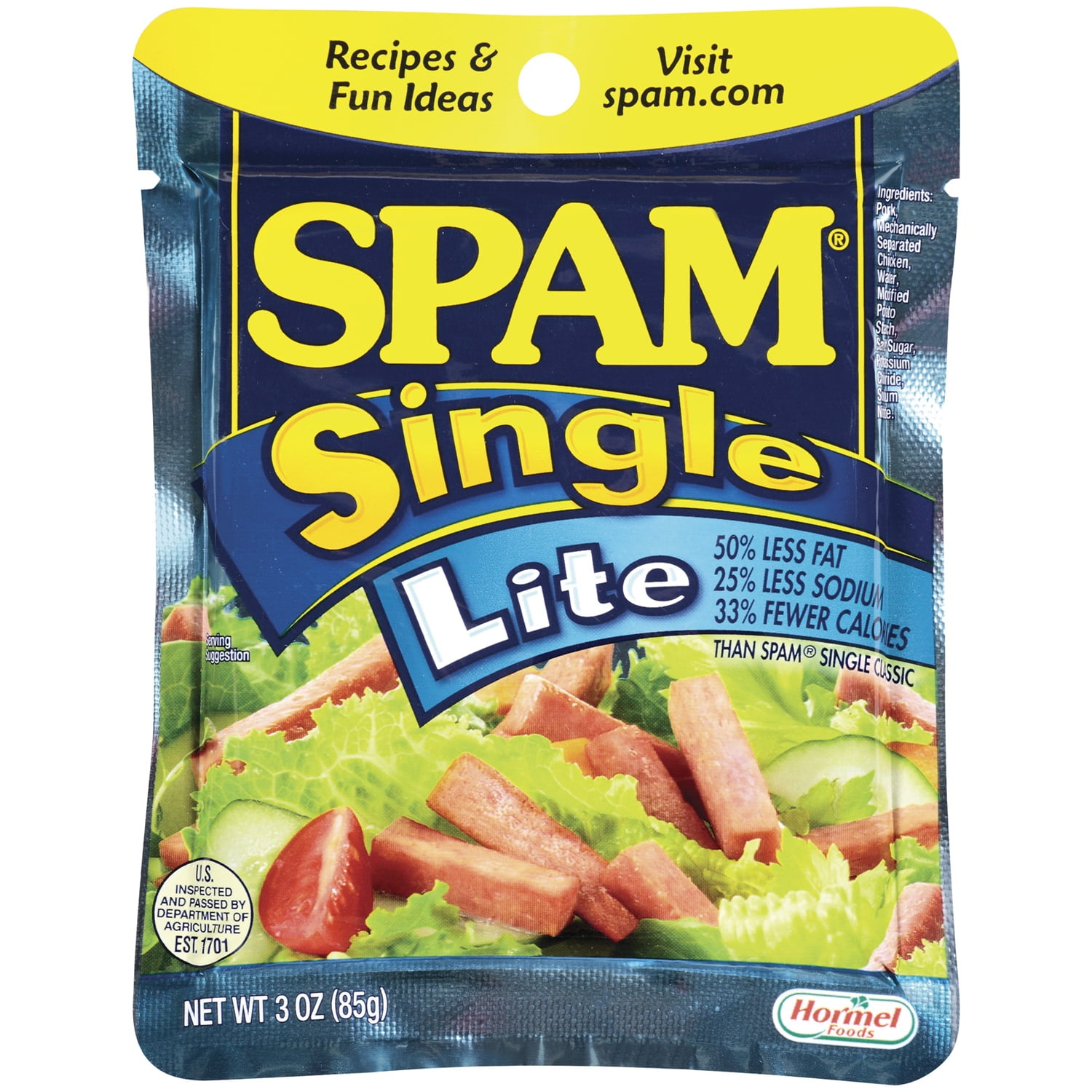 SPAM Single Lite Canned Meat 3 OZ PEG by Hormel Foods Corporation