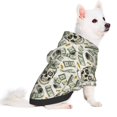 thumbnail image 2 of Fotbe Skull with Cash Sudadera con Estampado para Perros Pequeños – Suéter con Capucha para Mascotas, Tela Suave de Forro Polar con Bolsillo-Small, 2 of 7