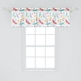 thumbnail image 2 of Ambesonne Nursery Window Valance, Pastel Colors Cartoon with Rabbits Circles and Colorful Drops Pattern, Curtain Valance for Kitchen Bedroom Decor with Rod Pocket, 54" X 18", Multicolor, 2 of 3