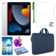 thumbnail image 1 of Paquete de iPad Apple de 10,2" usado (2021, 64 GB, Wi-Fi, plateado) (MK2L3LL/A) con funda con cremallera azul y protector de pantalla, 1 of 8
