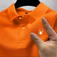 thumbnail image 3 of 2024 Camisa polo informal de manga corta de verano para hombre, camiseta de cuello roscado a la moda, camisa polo transpirable para hombre, ropa superior para hombre, 3 of 5