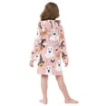 thumbnail image 7 of FORMRS Niños Bathrobe Unisex Hooded Robe Soft Plush Pajamas Sleepwear, Size 10-12T, Pastel Pink Halloween, 7 of 7