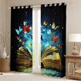 thumbnail image 2 of Manfei Magical Books Child Black Out Curtains, Fairy Tale Butterfly Curtains Pack of 2 (42x63 Each), Glitter Dreamy Galaxy Bedroom Curtains, Living Room Curtains Decor, 2 of 6