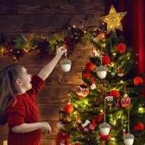 Christmas Small Pines Cones Felts Christmas Tree Ornaments Pendant Hanging Ornament Christmas Gifts for Holiday Wedding Party Decor Christmas Decorations 4.72x1.57x1.57in