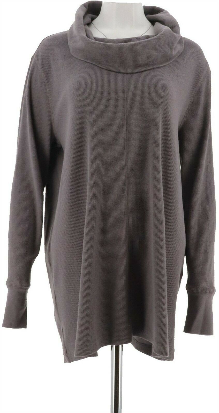 Anybody AnyBody Loungewear Cozy Knit Waffle Cowl Neck Tunic Women's