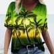thumbnail image 1 of Puntoco 2024, tops a la moda de verano para mujer, camiseta informal con cuello en V para primavera y verano, top estampado de manga corta, 1 of 5