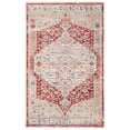 thumbnail image 2 of SAFAVIEH Kenitra Jermaine Floral Bordered Polyester Area Rug, Red/Beige, 3' x 5', 2 of 9
