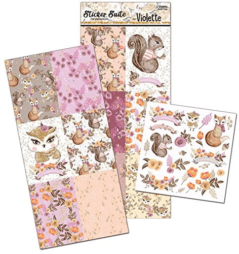 Violette Stickers Dragonfly Rose Stickers