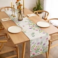 thumbnail image 2 of Pink Spring Floral Table Runner Watercolor Botanical Wildflowers Retro Table Runners Dresser Scarves Holiday Kitchen Dining Table Decoration for Home Party Indoor 13x120 Inch, 2 of 9