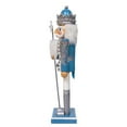 thumbnail image 4 of Kurt Adler Wooden 15-Inch Blue and Platinum Nutcracker, 4 of 8