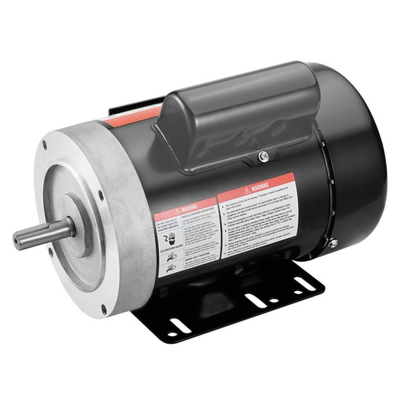 KFFKFF 1HP AC Motor, 115V/230V, 3450 rpm, 56C Frame, designed for Air Compressors, Single Phase with 5/8" Keyed Shaft, Reversible Rotation, suitable for Farm Machinery & Various Equipment