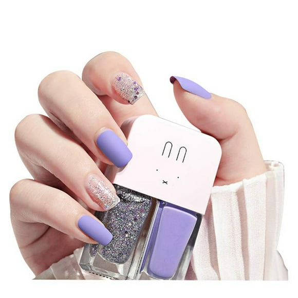 FANCY 2 Colors Nail Polish Non-Toxic Quick Drying Nail Polish Glossy Longwear Nail Polish
