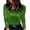 Green, variant on Women's Elegant Sheer Mesh Long Sleeve Knit Top with Glitter Patchwork, Slim Fit Round Neck Layering Tee for Party, Travel & Everyday Wear