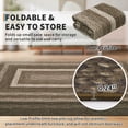 thumbnail image 5 of HOMERRY Washable Throw Rug for Living Room 5' x 7' Braided Print Modern Bordered Soft Non-Slip Indoor Carpet, Brown, 5 of 6