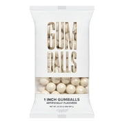 Candy Envy - Shimmer White 1 Inch Gumballs - 2lb Bag - Approximately 113 Gumballs Per Bag - North American Made & Kosher Certified