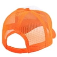 thumbnail image 5 of Falari 5-Panel Mesh Baseball Cap, Trucker Hat, Structured Plain Design, Cotton, Adjustable Size - Black & Orange, 5 of 7