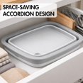 thumbnail image 5 of Hakan Collapsible Tub 9L with Drain Plug, Foldable Dish Basin, Space Saving, Gray, 5 of 9