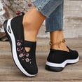 thumbnail image 4 of Orthopedic Walking Shoes for Women 2026 Breathable Soft Non Slip Sneaker Lightweight Arch Support Wide Athletic Slip on Shoes Black Size 6, 4 of 6