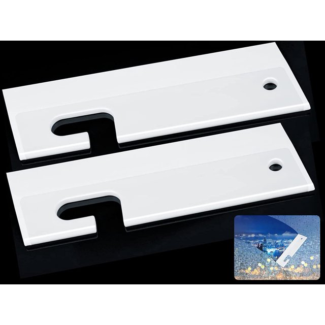 2 paquetes de escobilla de goma para ducha Escobilla de goma para limpieza de ventanas Escobilla de goma blanca con escobilla de silicona para espejo Baño Cocina Mesa de comedor Coche 7 x 21 cm
