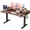 Brown, variant on Bashaw 60x30 Inch Electric Standing Desk with Drawers, Height Adjustable Sit Stand Up Desk, Storage Shelf Ergonomic Home Office Desk