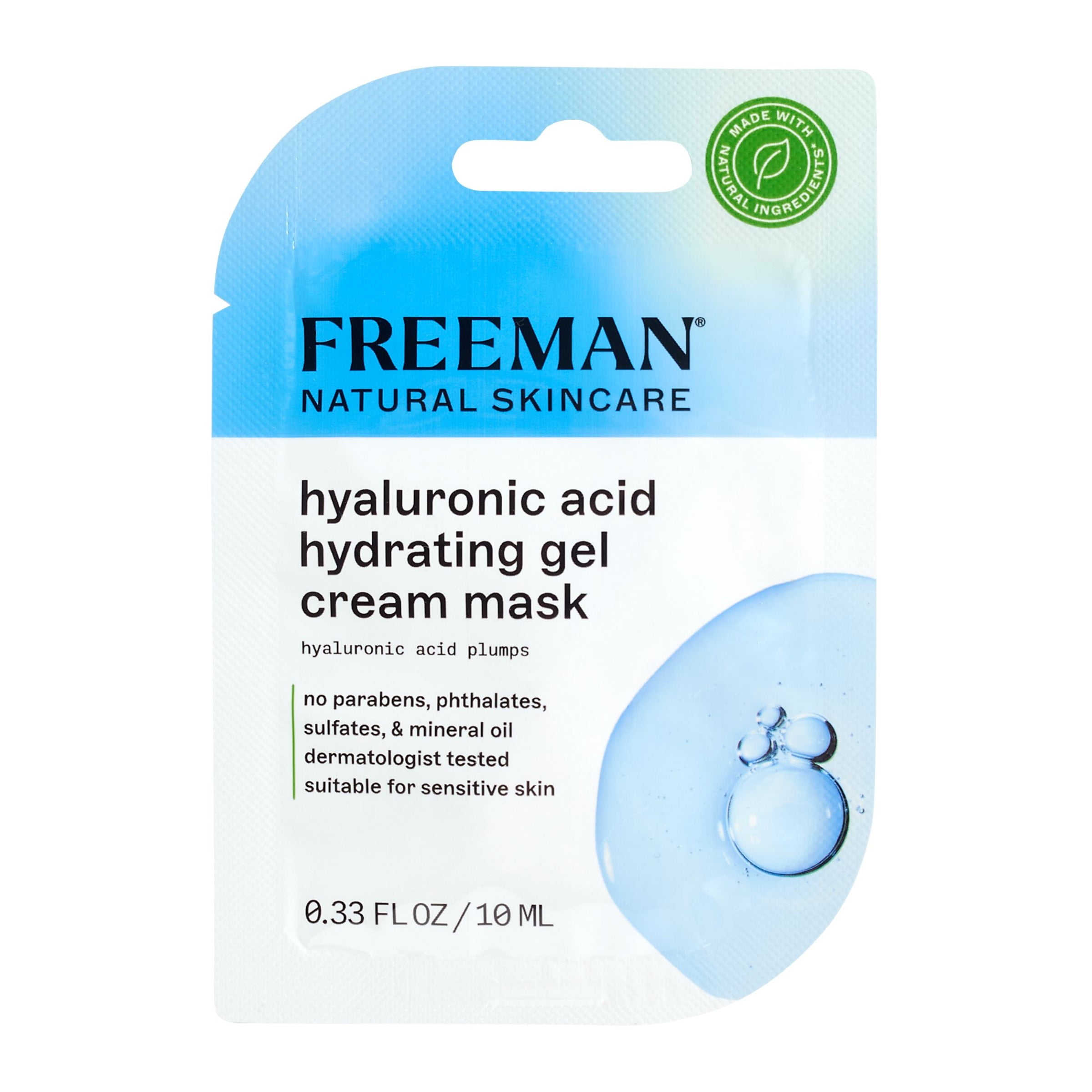 Freeman Natural Skincare Hydrating Hyaluronic Acid Gel Cream Facial Mask