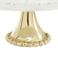 thumbnail image 5 of DecMode 10", 12"W Gold Ceramic Speckled Cake Stand with Gold Base, 2-Pieces, 5 of 8