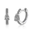 thumbnail image 5 of Fashion Cubic Zircon Ear Buckle Hoop Earrings for Women Korea Cute Small Circle Earrings Party Jewelry Gift----2373 SILVER--Product code 72243 2373 SILVER, 5 of 5