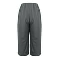 thumbnail image 5 of Capri Pants for Women 2025 Summer Casual Cotton Plus Size Loose Fit Soft Capris with Pockets Womens Cropped Pants, 5 of 7