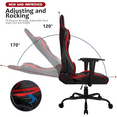thumbnail image 3 of Waleaf Ergonomic Adult Gamer Chair, 330 lb Computer Chair, Racing Gaming Office Chair, Gamer Height Adjustable Swivel Chair with Lumbar Support and Headrest, 3 of 8