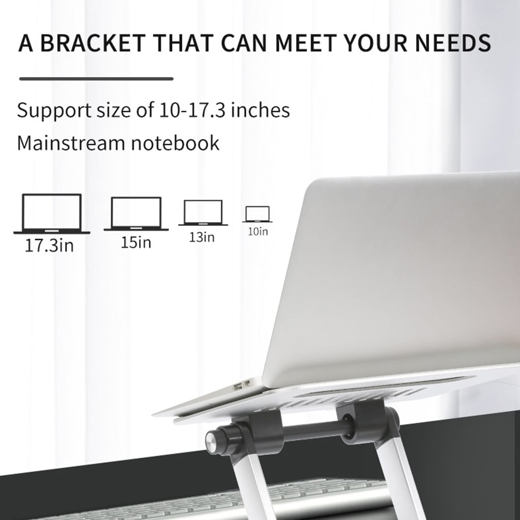 Boneruy Foldable Adjustable Laptop Extension Rack Cooling Holder Notebook Pad Bracket