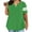Green, variant on Womens T-shirts Summer Casual Plus Size Color-Block Short-Sleeve V-Neck Oversized T-Shirt Tops for Women, Green, M