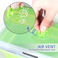 thumbnail image 3 of Juego de 4 recipientes plegables de silicona para almacenamiento de alimentos sin BPA, caja de comida sobrante con tapas de plástico herméticas para cocina (verde), 3 of 5