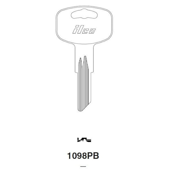 Ilco 1098PB Key blank Replacement for Peterbilt 320774 (10-Pack)