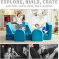 thumbnail image 4 of Wanan Kids Couch 10PCS, Toddler Couch with Modular Kids Couches for Playroom Bedroom, 10 in 1 Multifunctional Toddler Couches for Playing, Creativing, Sleeping, Indoor Kid Sofa for Boys Girls, 4 of 8